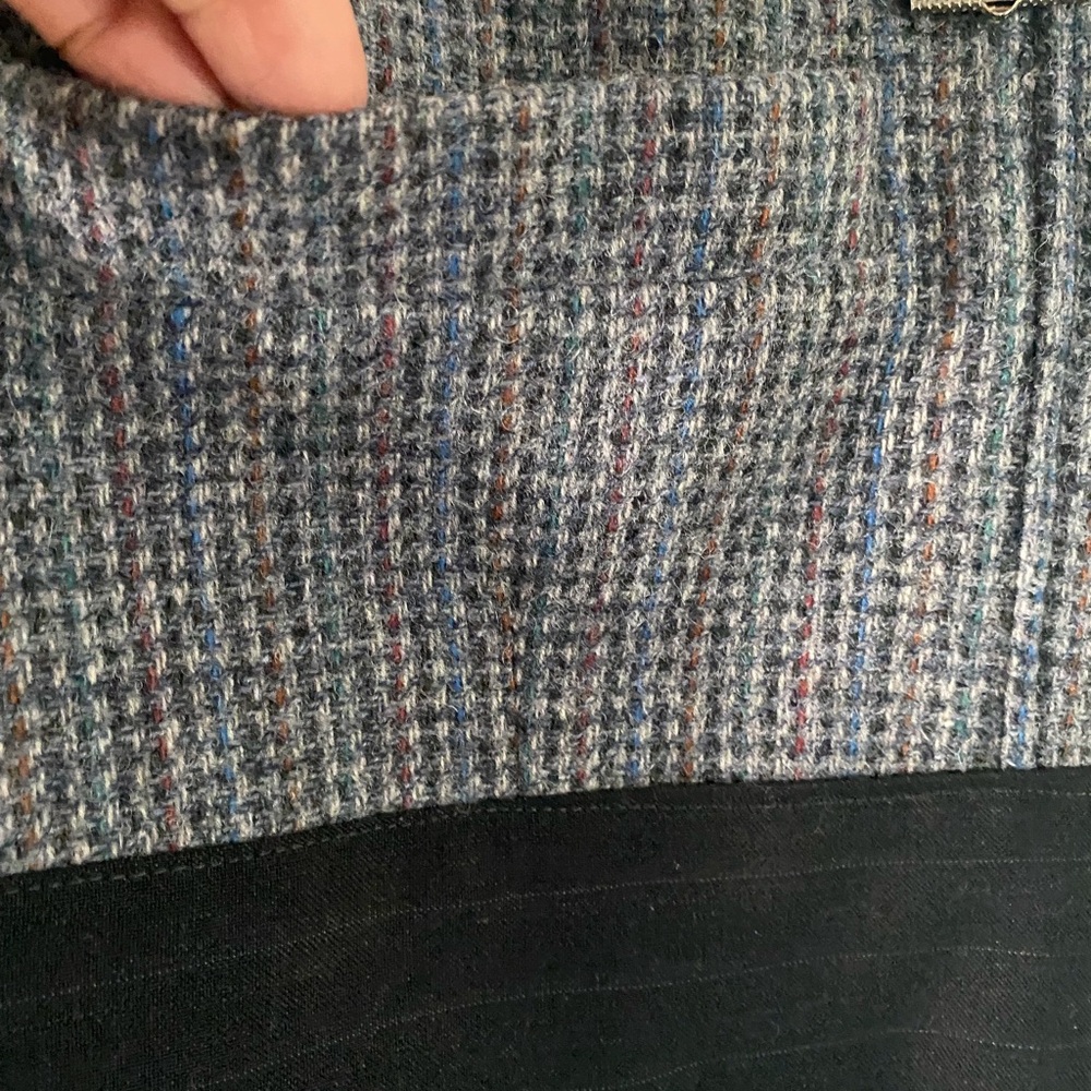 Upcycled Cross-Body Wool Tweed Bag. - Picture 6 of 8